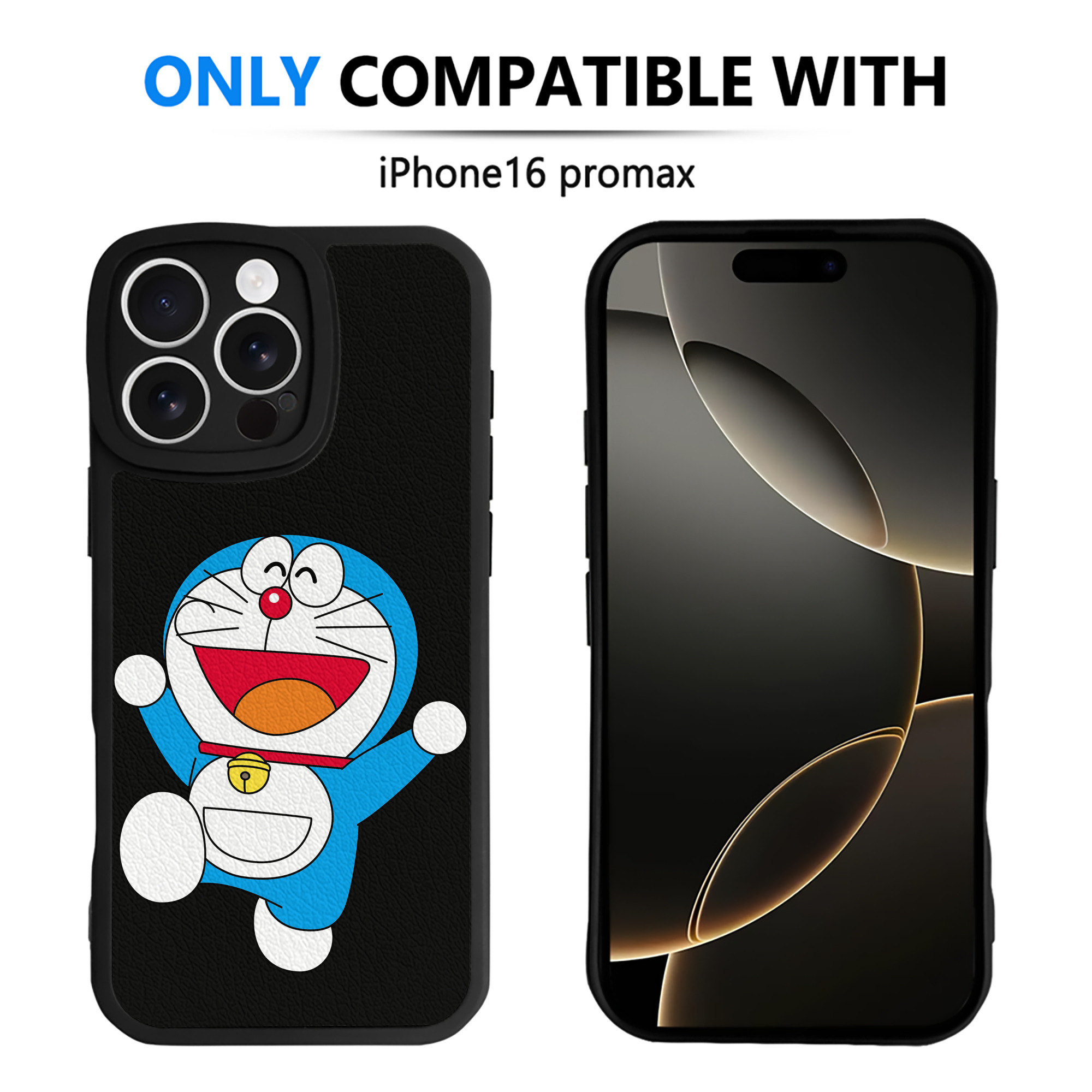 （画像用） ドラえもん Doraemon 【iPhone 16シリーズ対応】シリコンスマホケース（レザー調） 材質：シリコン